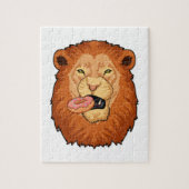 Löwe mit Donut Puzzle (Vertikal)