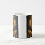 Löwe mit Ei Kaffeetasse (Mittel)