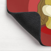 Löwe mit einem Fußball-Cartoon-Mauspad Mousepad (Ecke)