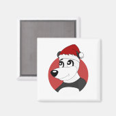 Löwe mit einem Fußballballmagnet am Cartoon Magnet (Vorderseite/Rückseite)