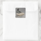 Löwe mit einem Hurrian Foundation Tablett, c.2150  Quadratischer Aufkleber (Tasche)
