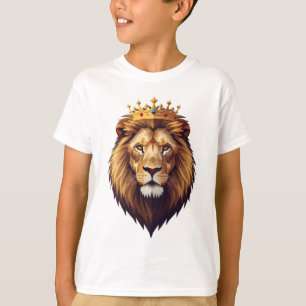 "Löwe mit einer goldenen Krone Kids T-Shirt