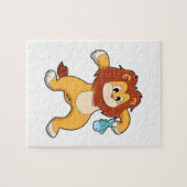 Löwe mit Fisch Puzzle (Horizontal)