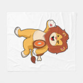 Löwe mit Fleisch Fleecedecke (Vorderseite (Horizontal))