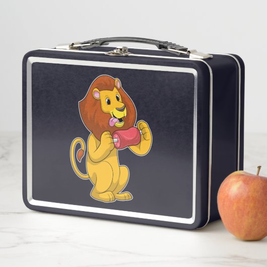 Löwe mit Fleisch Metall Brotdose (Beispiel)