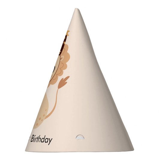 Löwe mit Geburtstagsgeschenk Partyhütchen (Rechts)