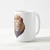 "Löwe mit goldener Krone Kaffeetasse (VorderseiteRechts)