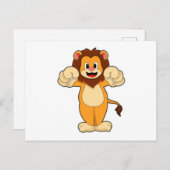 Löwe mit großen Klauen Postkarte (Vorne/Hinten)