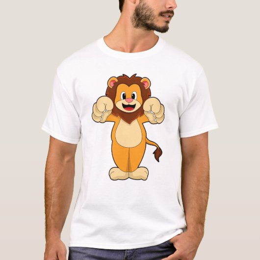 Löwe mit großen Klauen T-Shirt (Vorderseite)