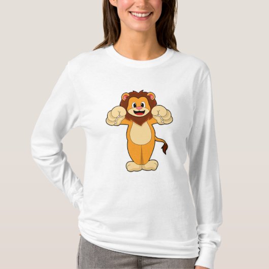 Löwe mit großen Klauen T-Shirt (Vorderseite)