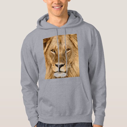 Löwe mit großer Mähne Hoodie (Vorderseite)