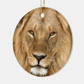 Löwe mit großer Mane, Keramik Ornament (Links)