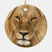 Löwe mit großer Mane, Keramik Ornament (Hinten)