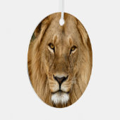 Löwe mit großer Mane-Keramik Ornament Aus Metall (Vorderseite Rechts)