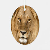 Löwe mit großer Mane-Keramik Ornament Aus Metall (Vorderseite links)