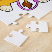 Löwe mit Haartrockner Puzzle (Seite)