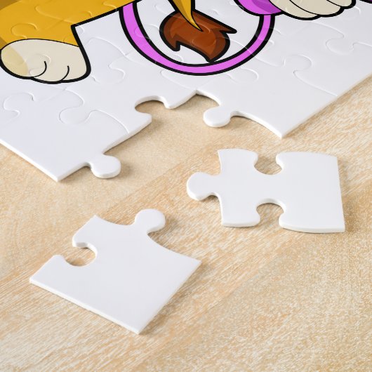 Löwe mit Haartrockner Puzzle (Seite)