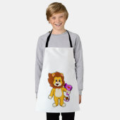 Löwe mit Haartrockner Schürze (Getragen)