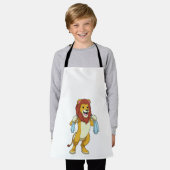 Löwe mit Handtuch für Dusche Schürze (Getragen)