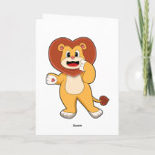 Löwe mit Herz Karte (Rückseite)