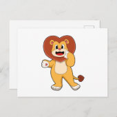 Löwe mit Herz Postkarte (Vorne/Hinten)