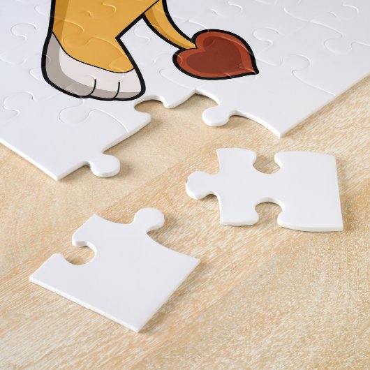 Löwe mit Herz Puzzle (Seite)