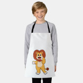 Löwe mit Herz Schürze (Getragen)