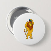 Löwe mit Kamm Button (Vorne & Hinten)