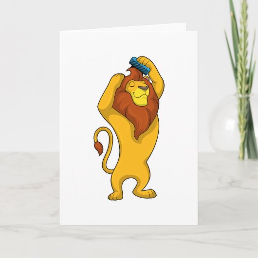 Löwe mit Kamm Karte (Vorderseite)