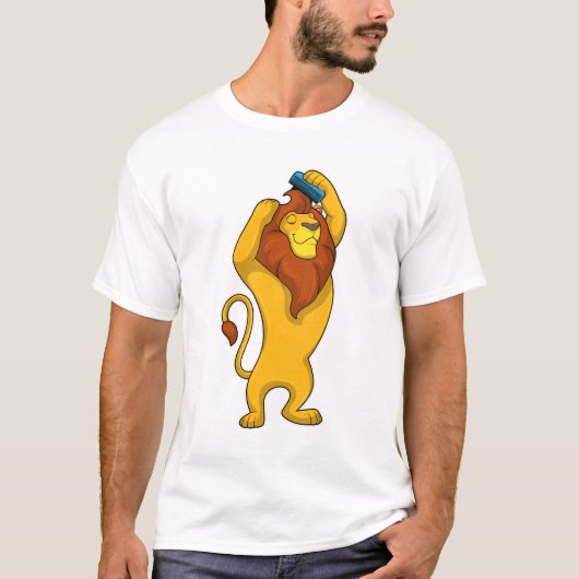 Löwe mit Kamm T-Shirt (Vorderseite)