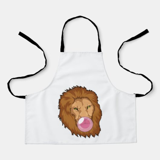Löwe mit Kaugummi Schürze (Vorderseite)