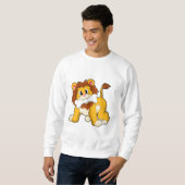 Löwe mit Knochen Sweatshirt (Vorne ganz)