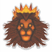 Löwe mit Krone Aufkleber (Vorderseite)