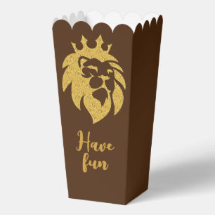Löwe mit Krone - Gold Stil 1 Geschenkschachtel