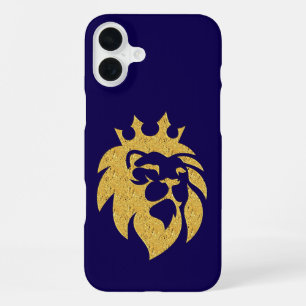 Löwe mit Krone - Gold Stil 1 iPhone 16 Plus Hülle