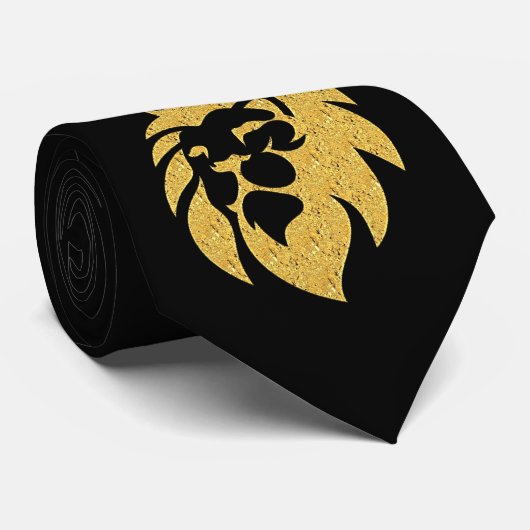 Löwe mit Krone - Gold Stil 1 Krawatte (Gerollt)