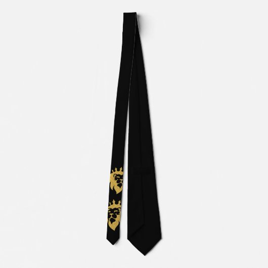 Löwe mit Krone - Gold Stil 1 Krawatte (Rückseite)