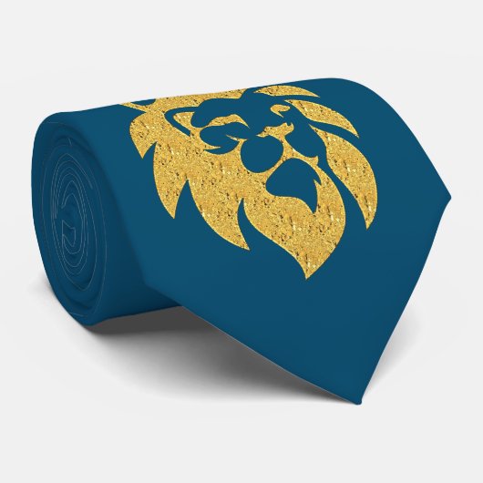 Löwe mit Krone - Gold Stil 1 Krawatte (Gerollt)