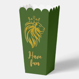 Löwe mit Krone - Gold Stil 2 Geschenkschachtel