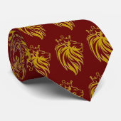 Löwe mit Krone - Gold Stil 2 Krawatte (Gerollt)