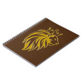 Löwe mit Krone - Gold Stil 2 Notizblock (Linke Seite)