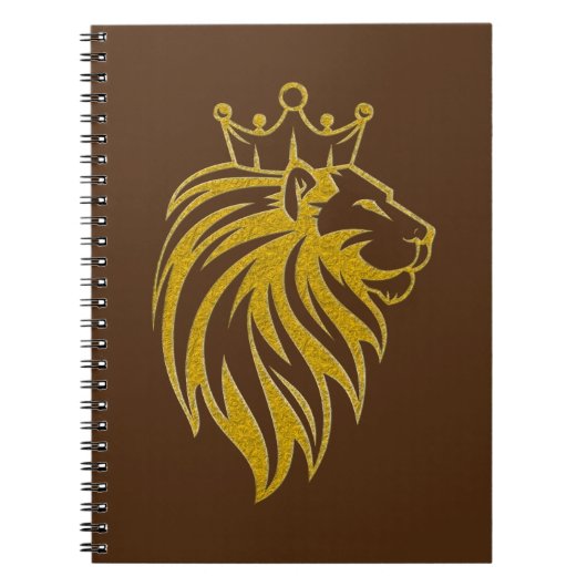 Löwe mit Krone - Gold Stil 2 Notizblock (Vorderseite)
