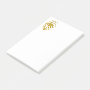 Löwe mit Krone - Gold Stil 2 Post-it Klebezettel