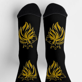 Löwe mit Krone - Gold Stil 2 Socken