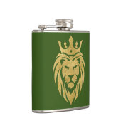 Löwe mit Krone - Gold Stil 3 Flachmann (Rechts)