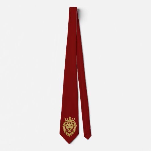 Löwe mit Krone - Gold Stil 3 Krawatte (Vorderseite)