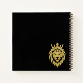 Löwe mit Krone - Gold Stil 3 Notizblock (Rückseite)