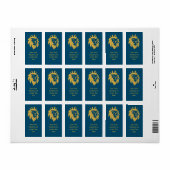 Löwe mit Krone - Goldstil 1 Adressaufkleber (Vorne)