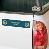 Löwe mit Krone - Goldstil 1 Autoaufkleber (Auf Lkw)