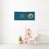 Löwe mit Krone - Goldstil 1 Banner (Insitu)